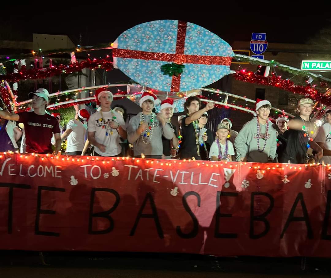 Pensacola Christmas Parade 2022 Tate Aggie Baseball